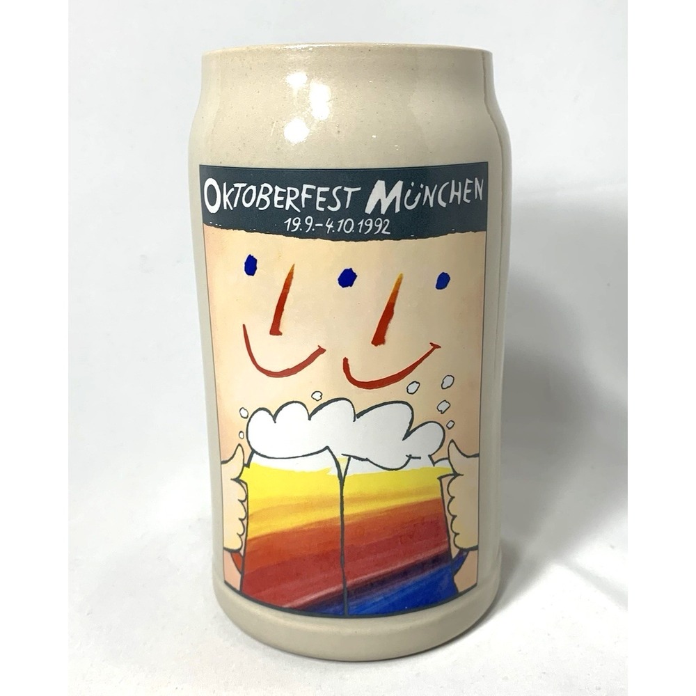 Rastal Hohr Grenzhausen Beer Stein Octoberfest 1992 Stoneware Mug 1Liter Germany